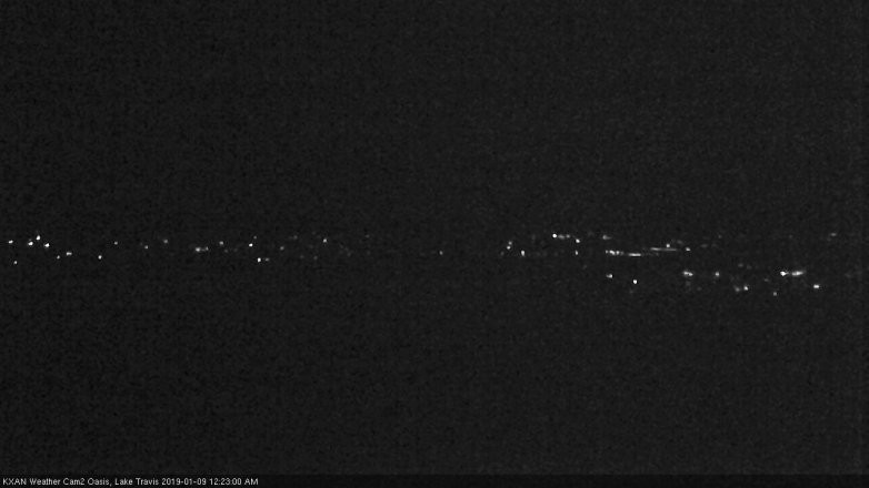 Lake Travis webcam, January 8, 2019 11:25 PM CT