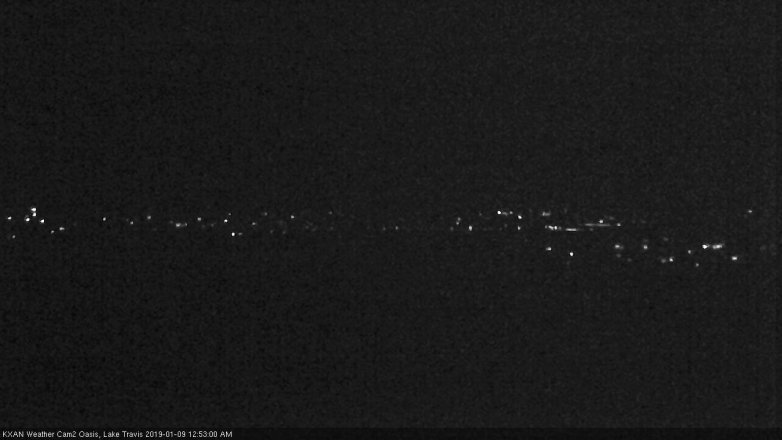 Lake Travis webcam, January 8, 2019 11:55 PM CT