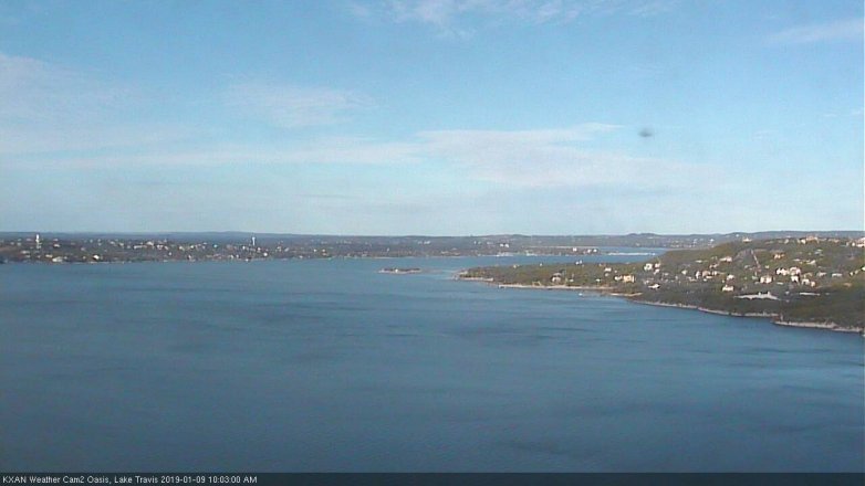 Lake Travis webcam, January 9, 2019 9:05 AM CT