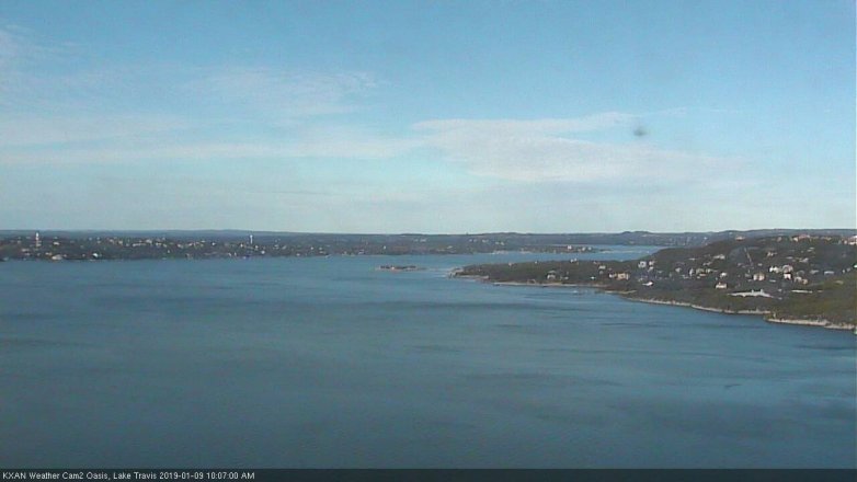Lake Travis webcam, January 9, 2019 9:10 AM CT