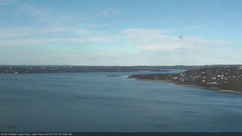 Lake Travis webcam, January 9, 2019 9:15 AM CT