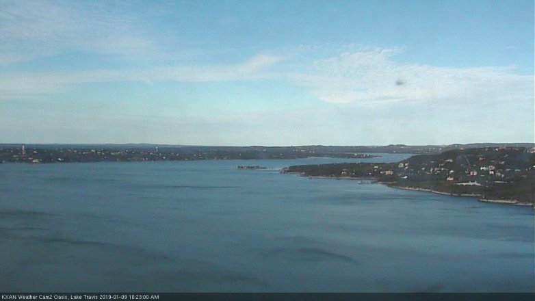 Lake Travis webcam, January 9, 2019 9:25 AM CT