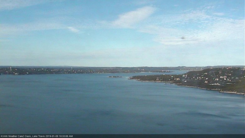 Lake Travis webcam, January 9, 2019 9:35 AM CT