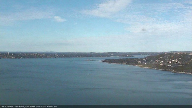 Lake Travis webcam, January 9, 2019 9:40 AM CT