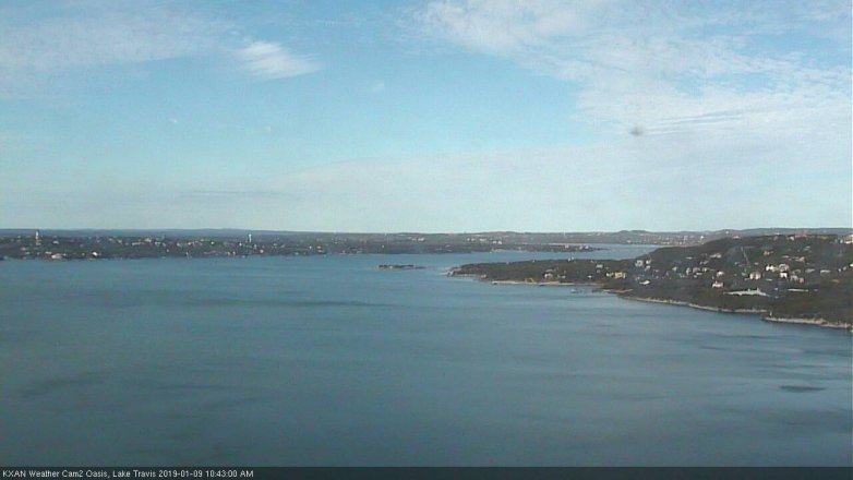 Lake Travis webcam, January 9, 2019 9:45 AM CT
