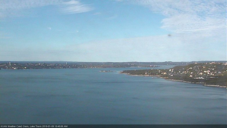 Lake Travis webcam, January 9, 2019 9:50 AM CT