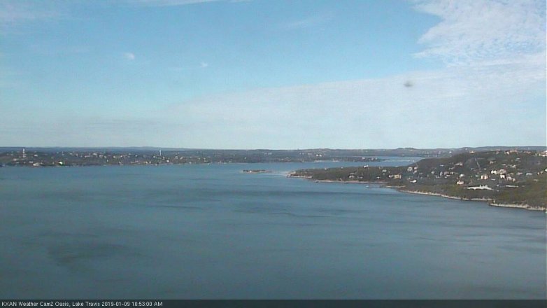 Lake Travis webcam, January 9, 2019 9:55 AM CT