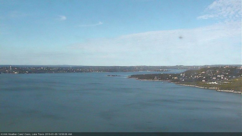 Lake Travis webcam, January 9, 2019 10:00 AM CT