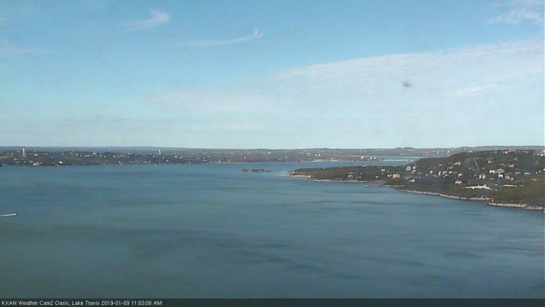 Lake Travis webcam, January 9, 2019 10:05 AM CT