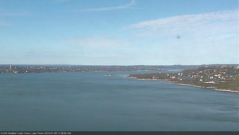 Lake Travis webcam, January 9, 2019 10:10 AM CT