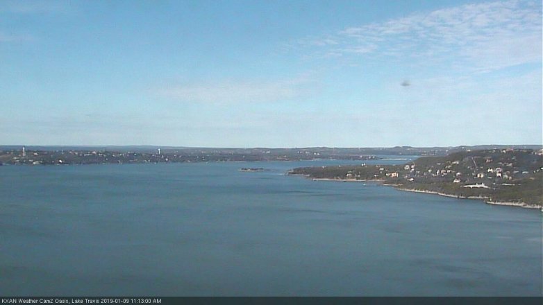 Lake Travis webcam, January 9, 2019 10:15 AM CT
