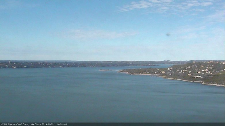 Lake Travis webcam, January 9, 2019 10:20 AM CT