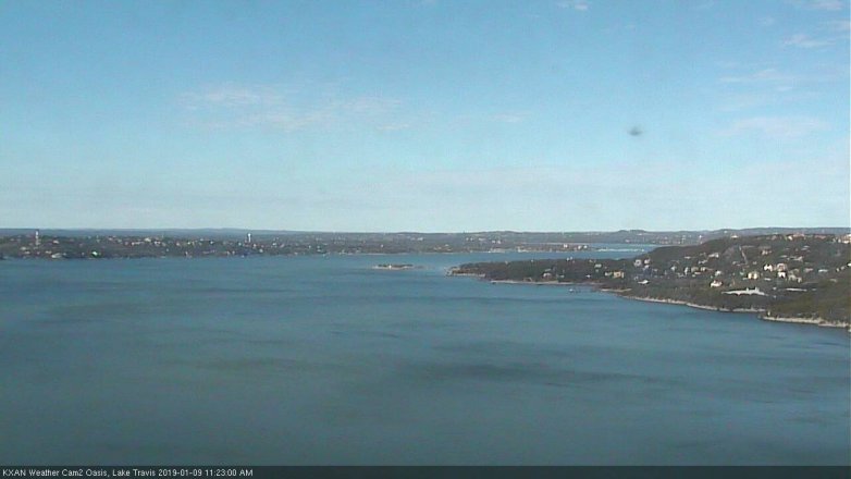 Lake Travis webcam, January 9, 2019 10:25 AM CT