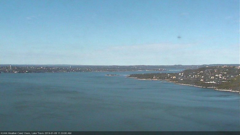 Lake Travis webcam, January 9, 2019 10:35 AM CT