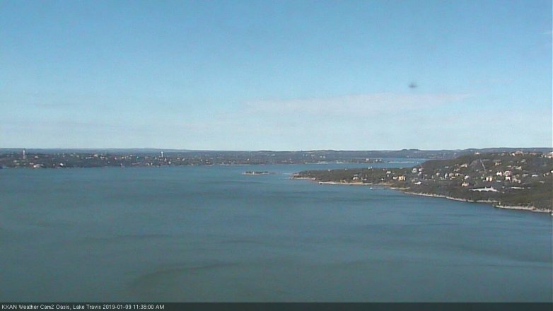 Lake Travis webcam, January 9, 2019 10:40 AM CT