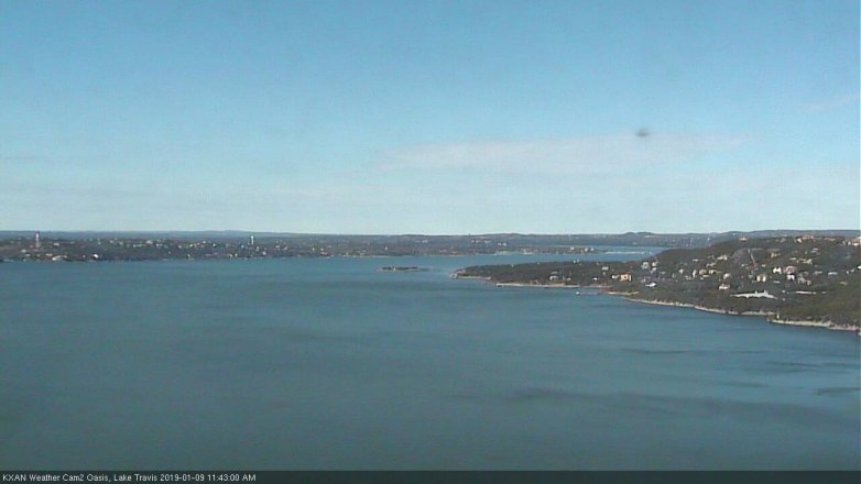 Lake Travis webcam, January 9, 2019 10:45 AM CT