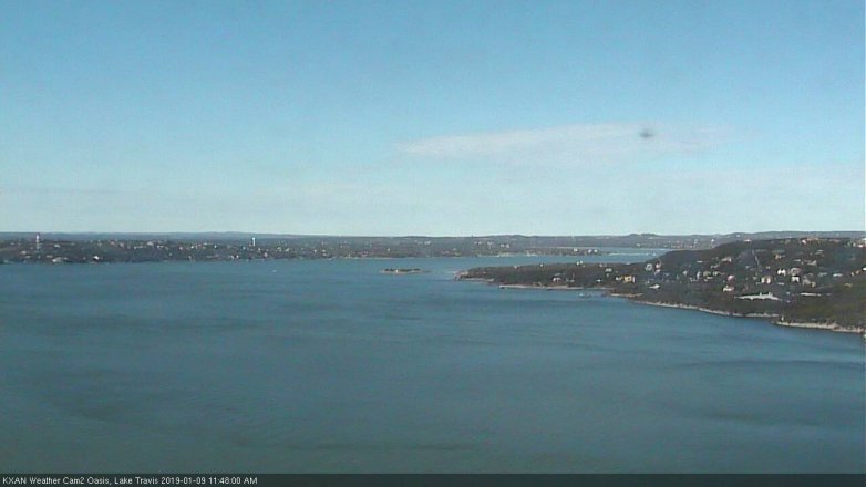 Lake Travis webcam, January 9, 2019 10:50 AM CT
