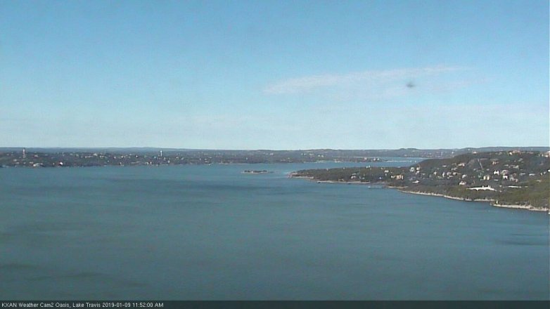 Lake Travis webcam, January 9, 2019 10:55 AM CT