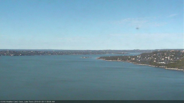 Lake Travis webcam, January 9, 2019 11:00 AM CT