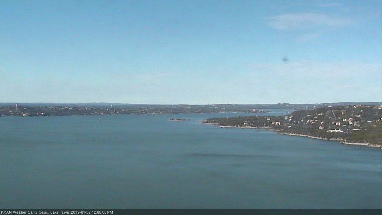 Lake Travis webcam, January 9, 2019 11:10 AM CT