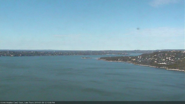 Lake Travis webcam, January 9, 2019 11:15 AM CT