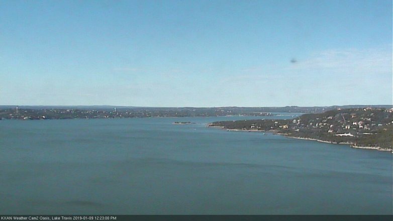Lake Travis webcam, January 9, 2019 11:25 AM CT