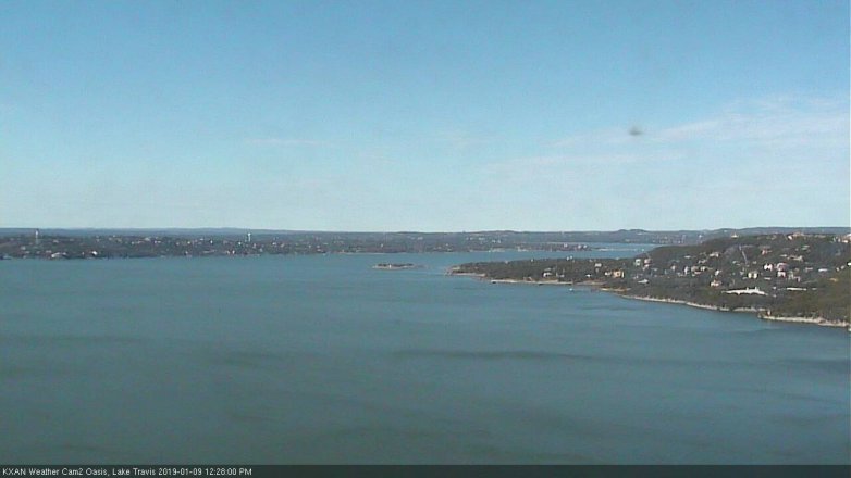 Lake Travis webcam, January 9, 2019 11:30 AM CT
