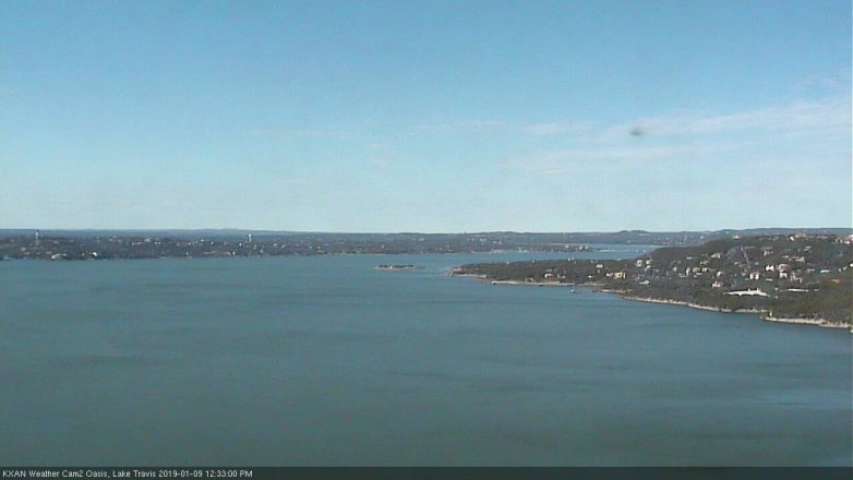 Lake Travis webcam, January 9, 2019 11:35 AM CT