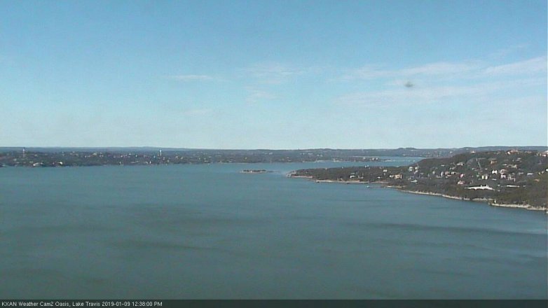 Lake Travis webcam, January 9, 2019 11:40 AM CT