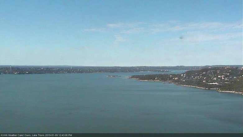 Lake Travis webcam, January 9, 2019 11:45 AM CT