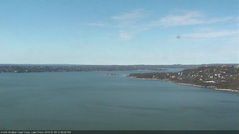 Lake Travis webcam, January 9, 2019 11:50 AM CT