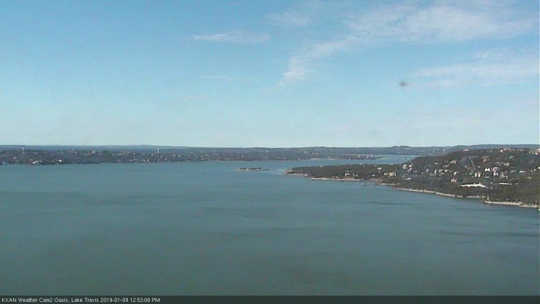 Lake Travis webcam, January 9, 2019 11:55 AM CT