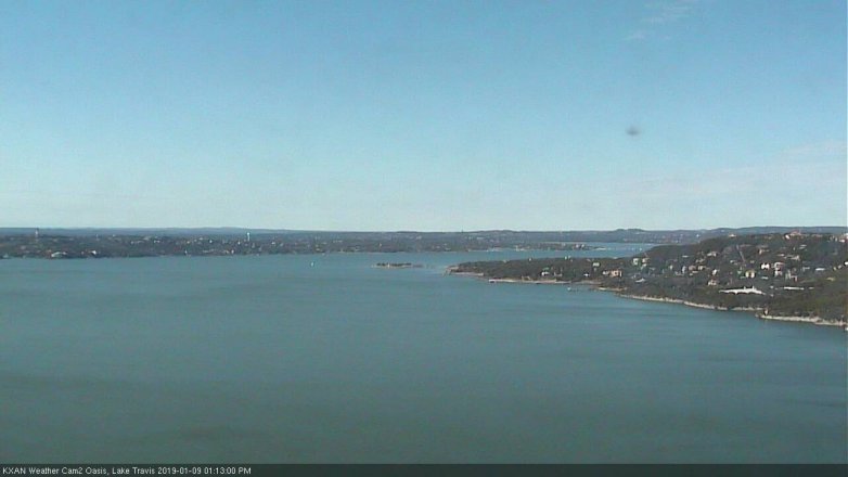 Lake Travis webcam, January 9, 2019 12:15 PM CT