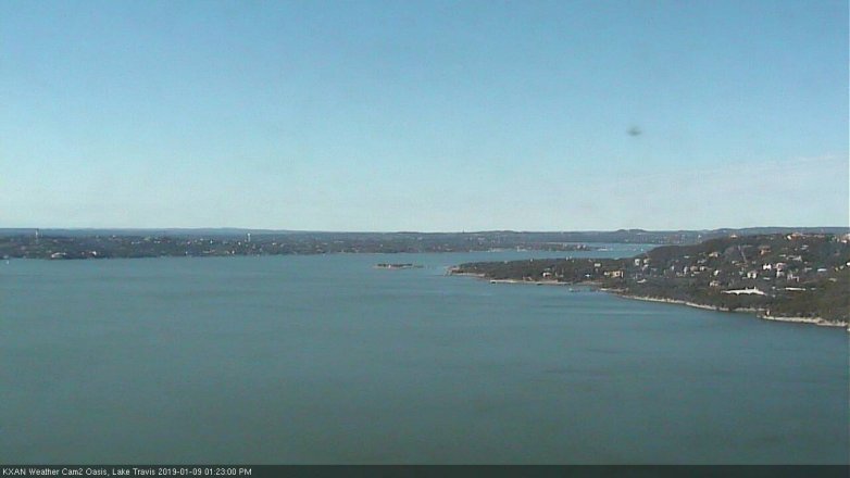 Lake Travis webcam, January 9, 2019 12:25 PM CT