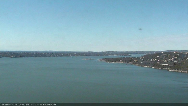 Lake Travis webcam, January 9, 2019 12:30 PM CT