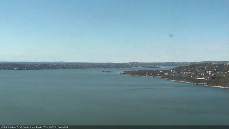 Lake Travis webcam, January 9, 2019 12:40 PM CT