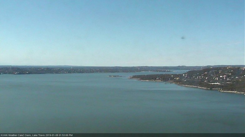 Lake Travis webcam, January 9, 2019 12:55 PM CT