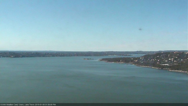 Lake Travis webcam, January 9, 2019 1:00 PM CT