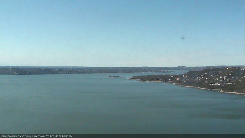 Lake Travis webcam, January 9, 2019 1:05 PM CT