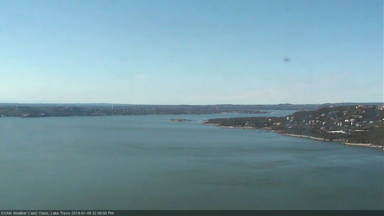 Lake Travis webcam, January 9, 2019 1:10 PM CT