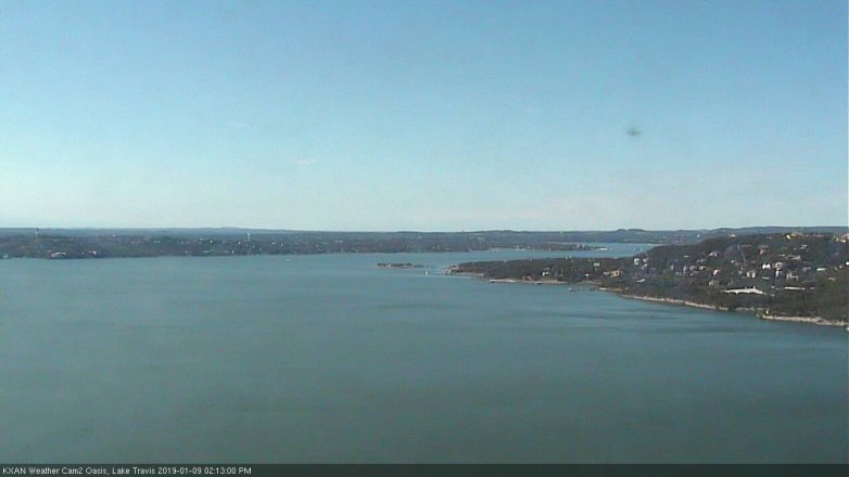 Lake Travis webcam, January 9, 2019 1:15 PM CT