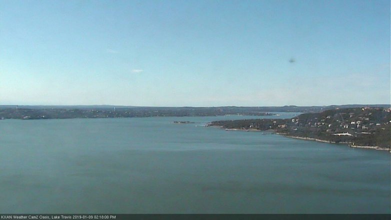 Lake Travis webcam, January 9, 2019 1:20 PM CT