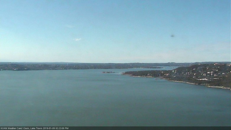 Lake Travis webcam, January 9, 2019 1:25 PM CT