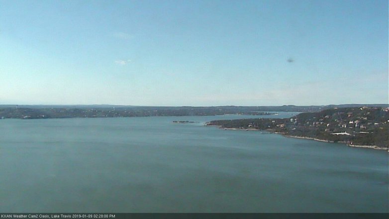 Lake Travis webcam, January 9, 2019 1:30 PM CT