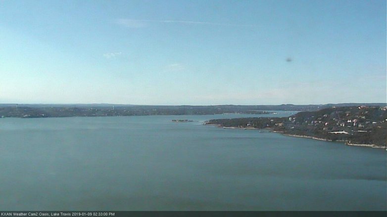 Lake Travis webcam, January 9, 2019 1:35 PM CT