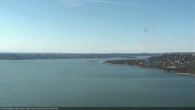 Lake Travis webcam, January 9, 2019 1:40 PM CT