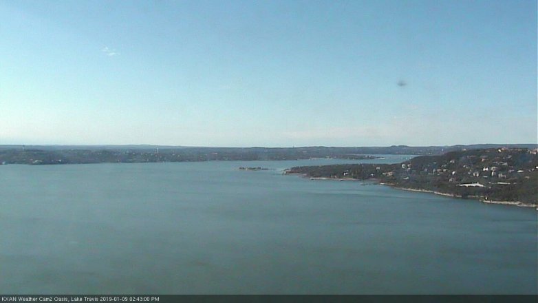 Lake Travis webcam, January 9, 2019 1:45 PM CT