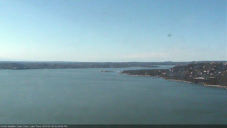 Lake Travis webcam, January 9, 2019 1:50 PM CT