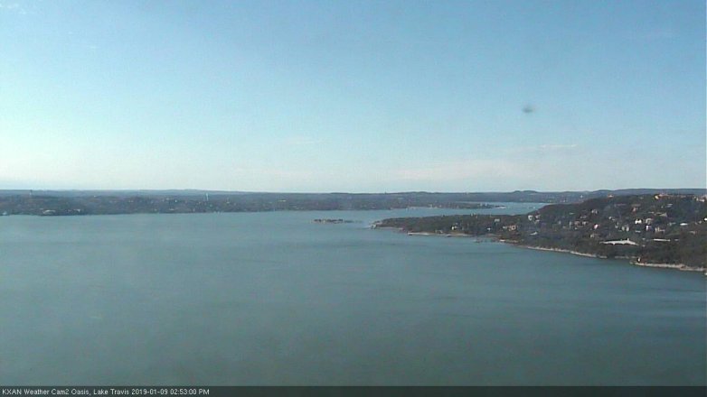 Lake Travis webcam, January 9, 2019 1:55 PM CT