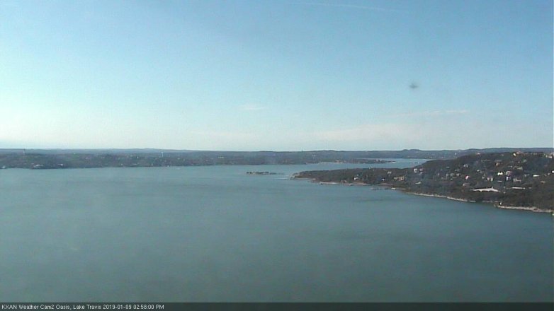 Lake Travis webcam, January 9, 2019 2:00 PM CT